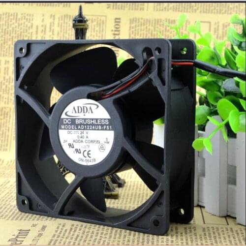 Cooler Fan For AD1224UB-F51 12cm 120x120x38 mm DC 24V 0.40A G CS Server Inverter Cooling 3200RPM 120CFM 2 Pins