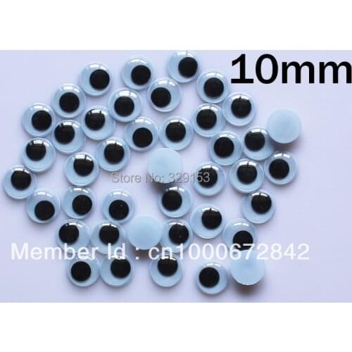 Wholesale 10mm 5000pcs Googly Eye, Wiggle Doll Toy Eyes,Movable Eye Plastic Eyes