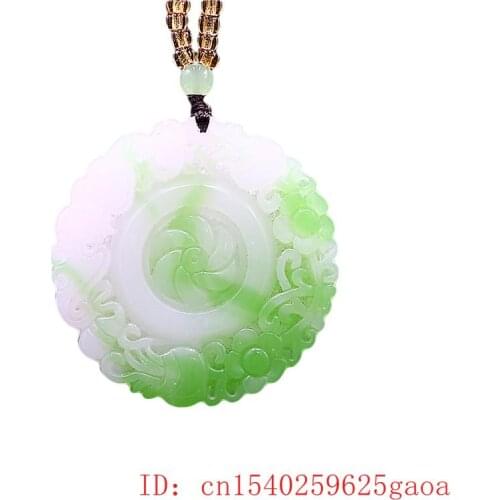 Green Jade Bat Pendant Fashion Necklace for Women Jewelry Chinese Amulet Jadeite Carved Natural Gifts Charm