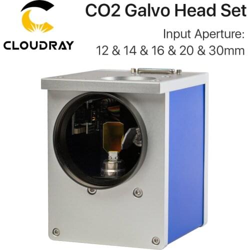 Cloudray CO2 Laser Scanning Galvo Head 10.6um Input Aperture 12mm 14mm 16mm 20mm 30mm Galvanometer Scanner with Power Supply