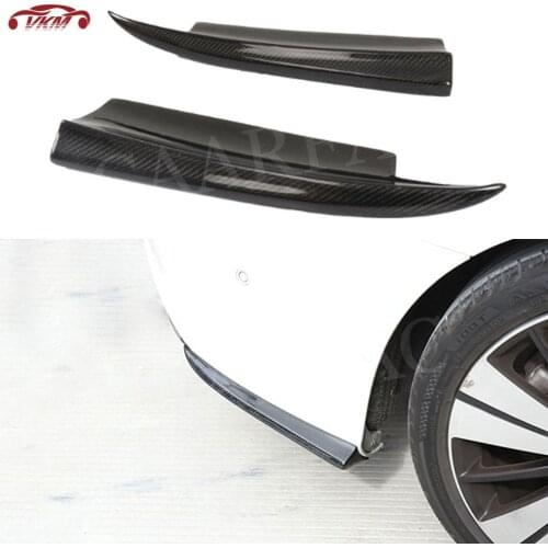 Carbon Fiber Material Rear Bumper Splitter Corner Lip For Mercedes Benz CLA Class W117 C117 CLA45 AMG 2013-2019 Car Styling FRP