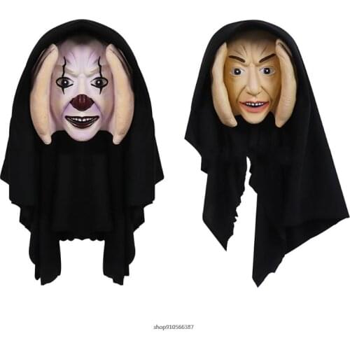 Halloween Scary Peeper Hanging Mask Horror Realistic Giggle Peeping Clown Indoor Outdoor Window Decoration Party Props wholesale