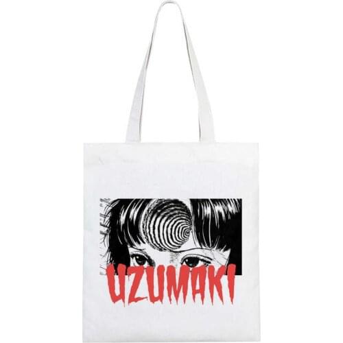 Junji Ito shopping bag handbag recycle bag shopper bolsa bolsas de tela bag reciclaje fabric bolsas reutilizables sacolas