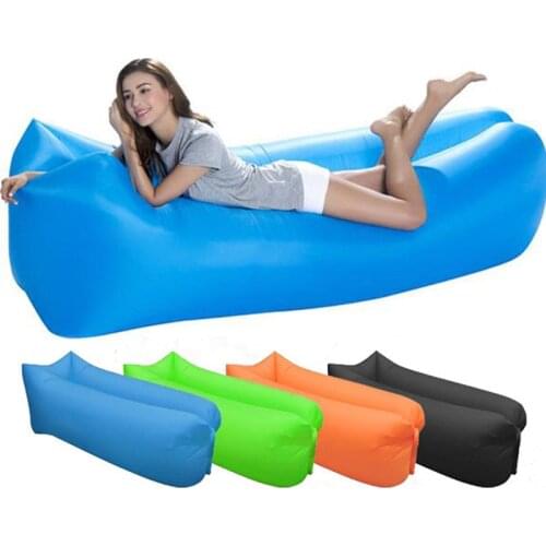 Trend Outdoor Products Fast Infaltable Air Sofa Bed Good Quality Sleeping Bag Inflatable Air Bag Lazy bag Beach Sofa 190*70cm