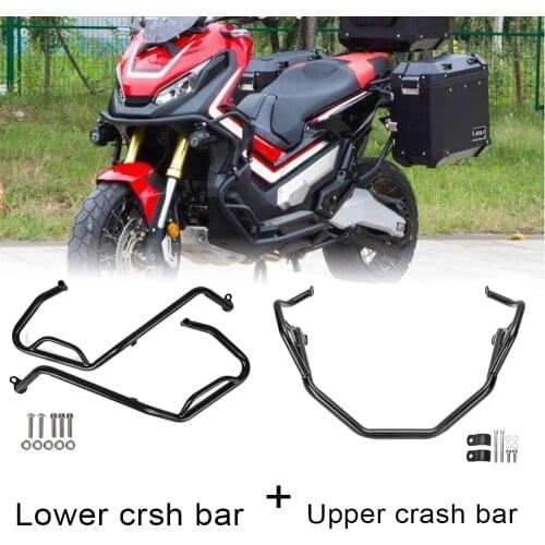 Upper & Lower Engine Crash Bar Buffer Guard Bumper Highway for 2017-2019 Honda X-ADV 750 XADV 750 XADV750 Engine Tank Protector