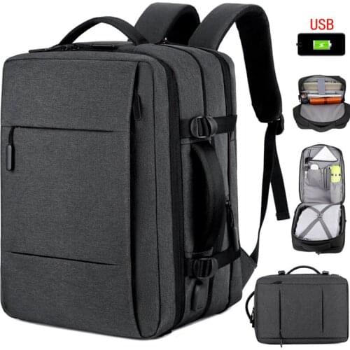 Large Capacity Expandable Men Backpack USB Charging Male Laptop Bagpack Waterproof Business Travel Back Pack Luggage Bags