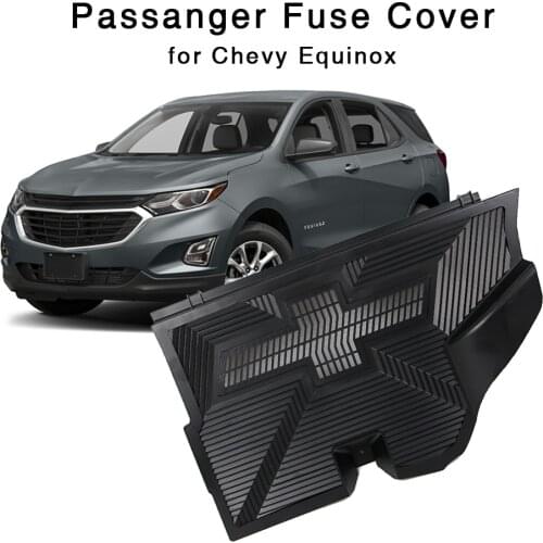 Car Passanger Fuse Cover Protective For Chevrolet Chevy Equinox 2018 ABS Black Interior Protector
