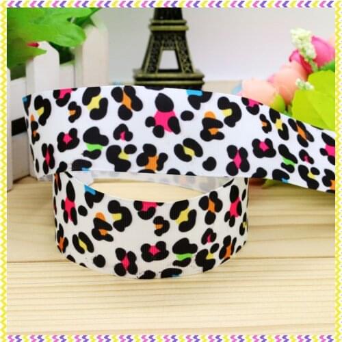 1.5'' Free shipping leopard printed grosgrain ribbon hairbow headwear party decoration diy wholesale OEM 38mm P4759