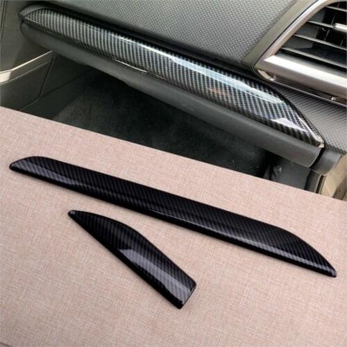 1 Set Carbon Fiber Style ABS Interior Dashboard Strip Trim Left Hand Drive Fit for Subaru Forester SK 2021 2020 2019