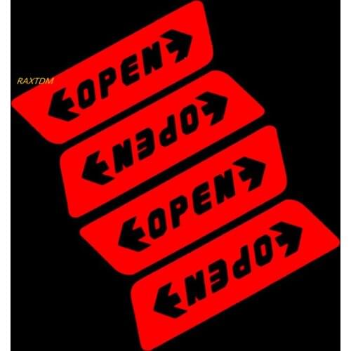 4pcs/set Car styling Door Open Warning Stickers For Mazda 2 3 5 6 CX-3 CX-4 CX-5 CX5 CX-7 CX-9 Atenza Axela