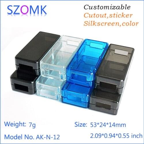 4 pcs, 53*24*14mm smart small usb plastic enclosure for electronics plastic case diy usb enclosure for pcb project boxes