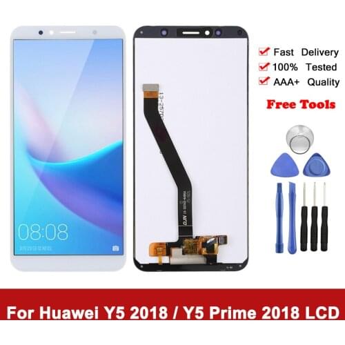5.45'' LCD For Huawei Y5 2018 Display Touch Screen Assembly Replacement For Huawei Y5 Prime 2018 LCD DRA-LX2 Display With Frame