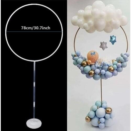 Balloon Arch Round Ring Stand for Wedding Kids Birthday Party Decoration Balloons Hoop Holder Baby Shower Favors Christmas Decor