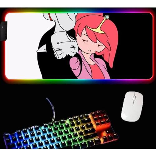 Mousepad Big Standard Pad Anime RGB Large Game Accessories Office Desk Mat LED Natural Rubber Household Carpet Mat XXL