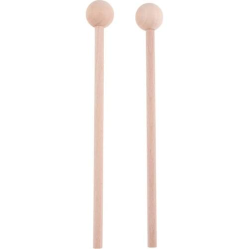 2 Pairs Wooden Xylophone Marimba Drum Stick Mallets Percussion Parts Long+Short