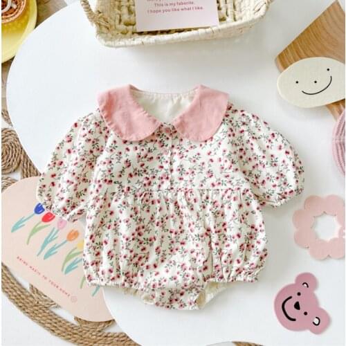 2021 new boys girls printed rompers cotton full sleeve autumn babys jumpsuit