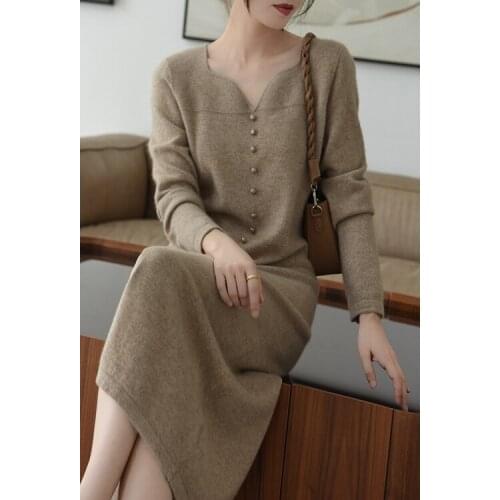 EOENKKY Fashionable Knitted Dresses