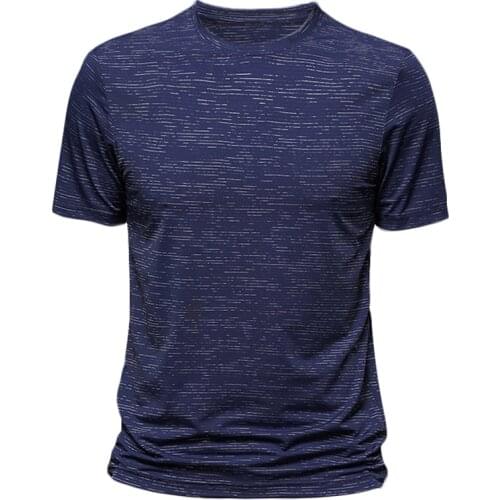 Brand Quality 2021 Summer Men T-shirt O-neck Fashion Design Slim Fit Soild T-shirts Male Tops Tees Short Sleeve T Shirt For Men