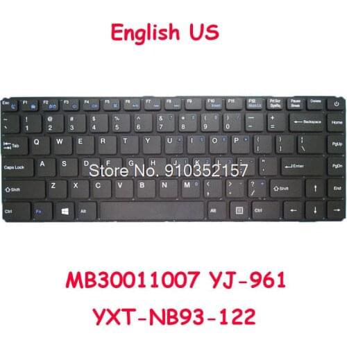 Laptop Keyboard For Jumper For EZBook S5 14' MB30011007 YJ-961 English US Black NO Frame Empty 2 Pins With power button New