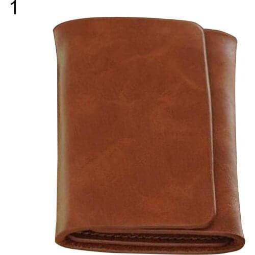 Men Wallet Pig Sole Leather Magnetic Buckle Trifold Short Wallet Men With Card Holder women fashion wallet cuzdan kadin fashion