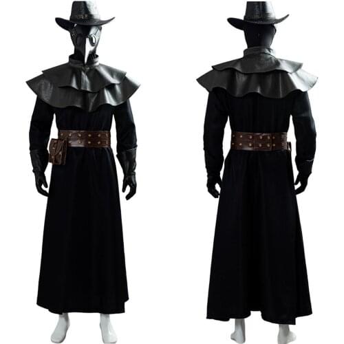 Steampunk Plague Doctor Cosplay Costume Long Robe Cape Outfits Plague Doctor Cosplay Costume Coat Halloween Carnival Costumes