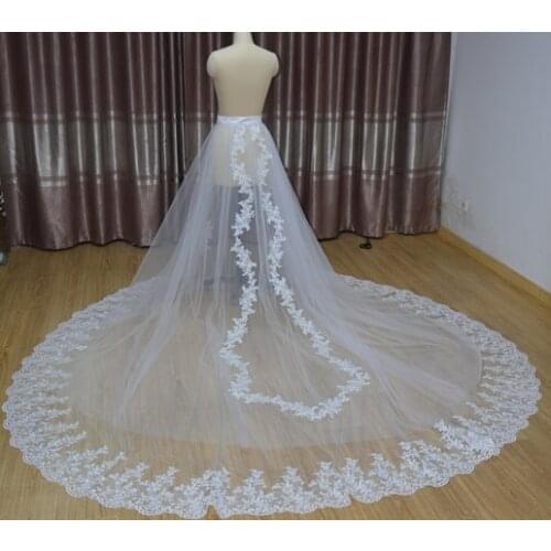 Lace Detachable Train Bridal Skirt Tulle Bridal Skirt Wedding Train Wedding Skirt Detachable wedding accessories custom size