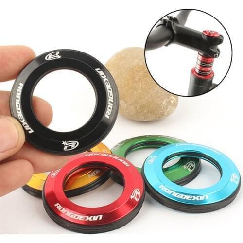 28.6mm Diameter Bicycle Headset Cap Universal MTB Bike Top Shell Flat Cover CNC Metal O-ring Seal Bicycle Parts