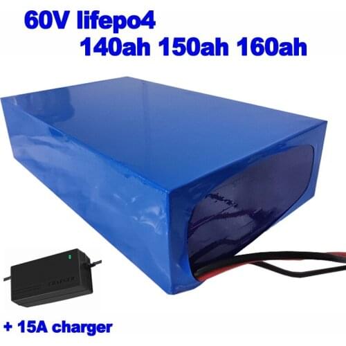 Lifepo4 LFP 60V 140ah 150ah 160ah lithium iron phosphate battery pack for food truck sightseeing car street sweeper +15A charger