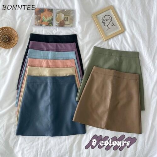 Skirts Women 8 Colors Mini Sexy Female Fashion Party Clothing Retro Vintage High Waist Daily Soft Casual Summer Summer Ins Mujer