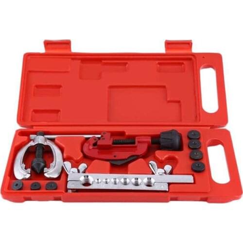 10pc Flare Tool Kit Pipe Flaring Kit Brake Fuel Tube Repair Flare Tool Set With Cutter Brake Tube Flare Tool