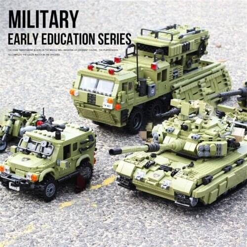 New Military Weapons Series Armored Vehicles Truck Battle Tank Sets Building Blocks MOC Bricks WW2 Toys Jouet enfant Boy Toys