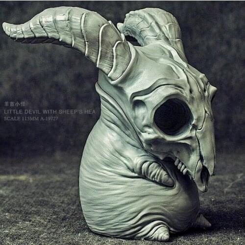 Resin Kits CREEPYHILL Sheep head fat little monster GK resin Model self-assembled (10-15CM) A-19727