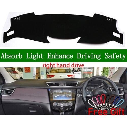 For Nissan Qashqai J11 2016 2017 2018 2019 Right Hand Drive Dashboard Cover Car Stickers Dash Mat Carpet Interior Accessories