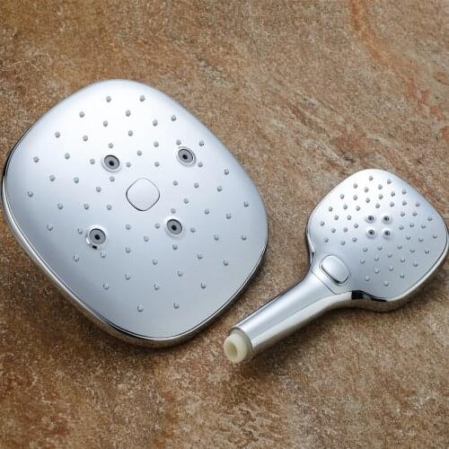 1set Luxury High Quality Rainfall Shower Head Bathroom Shower Head Overhead Water saving Top spray ceiling torneira do chuveiro