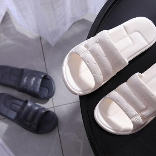 Bathroom Home Non-slip Couple Slippers Women Simple Thickened Plastic Slippers Men Home Slippers Shower Sandals