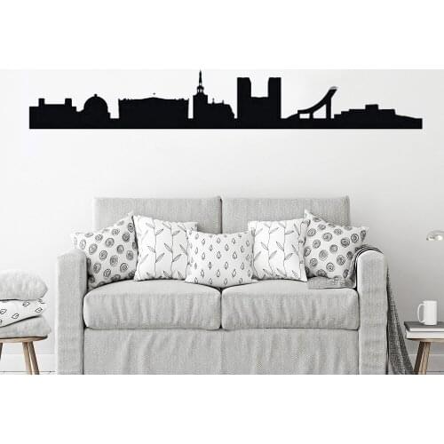 Norway Skyline - Famous Landmarks Removable Wall Decor Decal Sticker Fashion Poster Vinyl Removable Ru-387