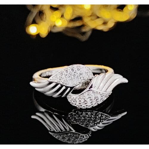 2021 New Fashion Angel Wings 925 Sterling Silver Fashion Ring for Women Party Gift Jewelry Wholesale R6515