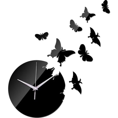 New sale promotion mirror wall clocks 3d watch stickers Living Room Quartz Geometric Needle Acrylic Abstract