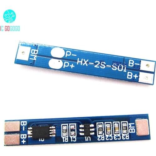 2pcs 2S 7.4V 8.4V Lithium Battery Protection Board 2A 3A Current Li-ion 2 Cells Packs Lipo BMS Circuit PCB Charger Overcharge