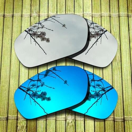 Polarized Replacement Lense For-Oakley Jawbone Sunglasses Frame True Color Mirrored Coating - Chrome & Blue Combine Options