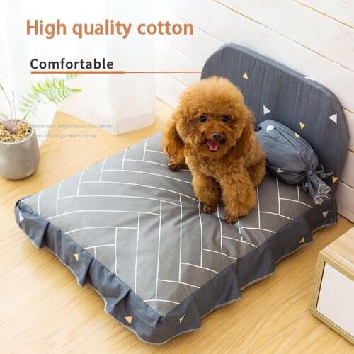 Pet Supplies Pet Sofa Bed Four Seasons Universal Removable and Washable Comfortable Sofa Cushion Puppy Dog Kennel Cushion