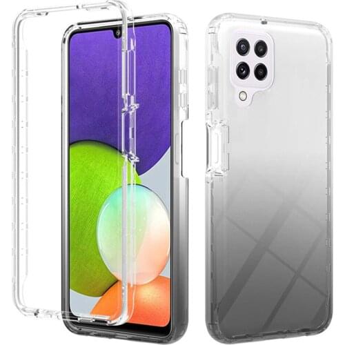 For Samsung Galaxy A22 4G Shockproof Case Gradient Back Panel Cover for Galaxy A22 Crystal Case A 22 SM-A225F Bumper Fundas