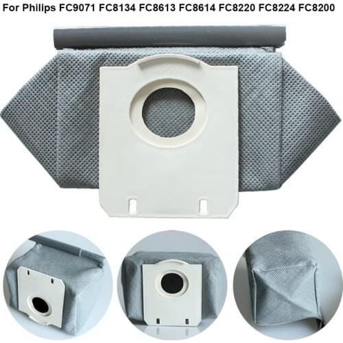 Washable S-bag Dust Vacuum Cleaner Bags Dust Bag Replacement Parts For Philips FC9071 FC8134 FC8613 FC8614 FC8220 FC8224 FC8200