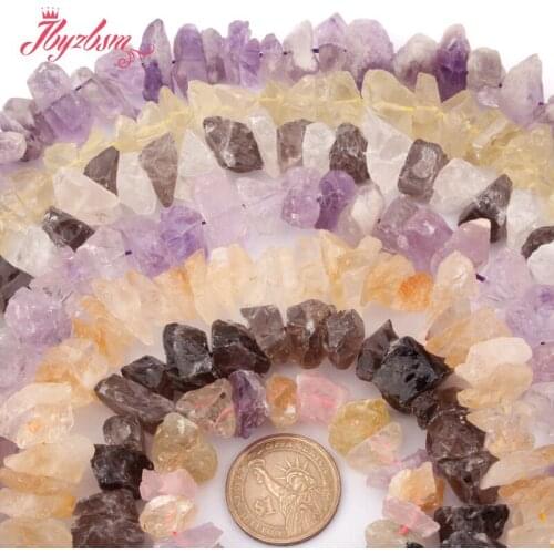 10x15-16x20mm Irregular Crude Quarts Natural Stone Spacer Loose Bead For DIY Necklace Bracelet Jewelry Making 15" Free Shipping