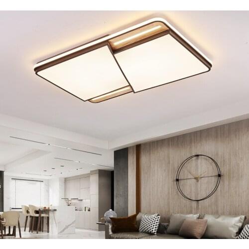 Nordic Atmospheric Black&White Wrought Iron Led Ceiling Lamp with Wood Minimalist Eye Protection Lamp for Living room Bedroom