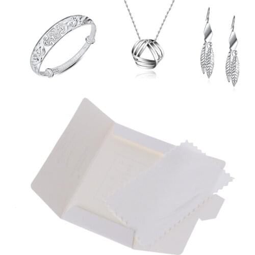 Silver Polishing cloth retail wholesale Jewelry Polishing Silver Burnishing Buffing Gold Clean Tool Jewelry Cleaner Cotton Rub