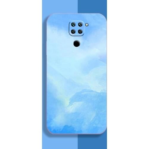Ultra-thin Cute Square Liquid Silicone Phone Case For Xiaomi Redmi Note 10 9 8 7 Pro Mi 11 10 T 9T Luxury Watercolor Soft Cover