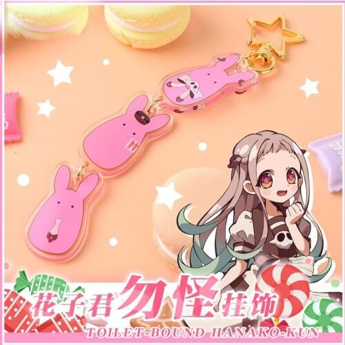 Toilet-Bound Hanako-kun Jibaku Shounen Hanako kun Anime Cosplay Cute Rabbit Acrylic Figure Keychain Keyring bag Pendant Toy