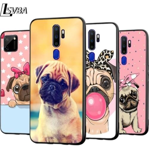 Animal Cute Pug Dog For OPPO A5 A9 A7 A11X A1K A12 A12E A31 A32 A53 A53S A72 A73 A93 AX7 Pro 2020 2018 5G Phone Case
