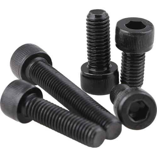 60Pcs M1.4 M1.6 M2 DIN912 Grade 12.9 High Tensile Hex Socket Cap Screw Full Thread Screws Carbon Steel Length 3-40mm